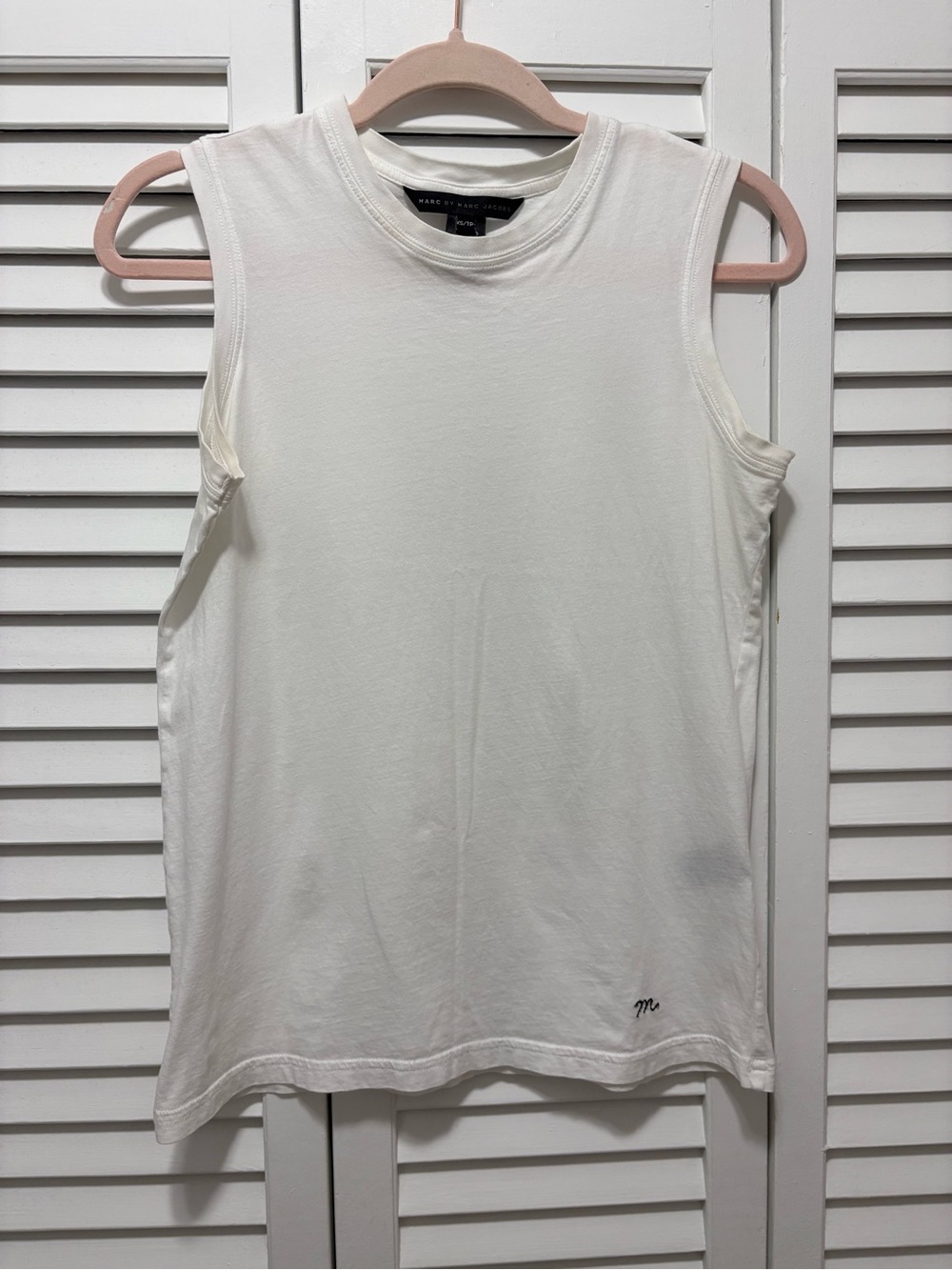 Marc By Marc Jacobs White Crewneck Tee